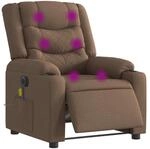 vidaXL Massagesessel Elektrisch Braun Stoff 3310255