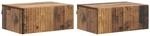 vidaXL Wandmontierter Nachttisch 2 Stk Altholz 49 x 34,5 x 20 cm 898462