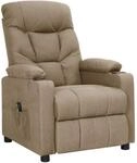 vidaXL Relaxsessel Elektrisch Taupe Stoff 3098823