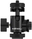 Walimex Pro Mini Kugelkopf Double Shoe 2X Blitzschuh Stativkopf 360&deg; Kamera