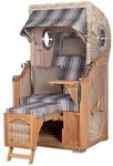 bene,iving Strandkorb Komplettset Ammersee Single Teak Bullauge PE Shell Modell...