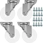SOTECH 4 St&uuml;ck M&ouml;belrolle SWIFT Transparent &Oslash;75 mm Ohne Feststeller inkl.