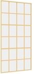 vidaXL Schiebet&uuml;r Golden 102,5x205 cm ESG-Klarglas und Aluminium 155174