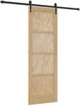 vidaXL Schiebet&uuml;r ORKDAL Natur und Schwarz 73,5 x 211 cm 3445576