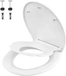 WOLTU WC Sitz Toilettensitz mit Absenkautomatik Klodeckel Toilettensitz f&uuml;r Familie