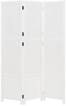 Homestyle4u 3-tlg. Paravent in Wei&szlig; 130x175 cm 892