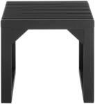 Tectake Hocker Ribb Lamellenoptik 45 x 35 x 43 cm Lackierter Bambus 45 x 35 x 43 cm