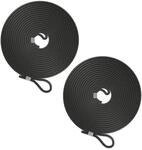 Relaxdays Gummiseil 2er Set PP Gummi Schwarz Mit Schlaufen 7,5 m