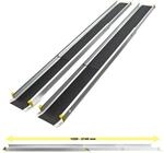 Wiltec 2X Alu Teleskop-Rampe 270Kg 1215-2135Cm Antirutsch-Belag Rollstuhlrampe