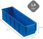 PROREGAL SuperSparSet 48x Blaue Industriebox 300 S HxBxT 8,1 x 9,1 x 30 cm 1,6 Liter