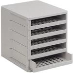 Ninka Ablagebox Ordner Breite 275mm H&ouml;he 320mm Kunststoff Wei&szlig;grau