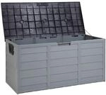 Beliani Truhe LOCARNO Grau 50x112x53