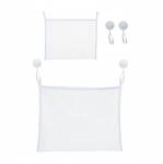 Relaxdays Badespielzeug Aufbewahrung 2er Set Polyester Kunststoff Wei&szlig;