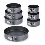Relaxdays Springform Set Edelstahl Anthrazit Antihaftbeschichtet &oslash; 14 cm bis 28 cm