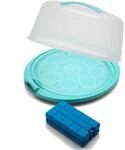 BigDean Tortenbeh&auml;lter K&uuml;hlakku Kuchen Transportbox Mit K&uuml;hlung