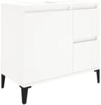 vidaXL Badschrank Wei&szlig; 65x33x60 cm Holzwerkstoff Modell 1
