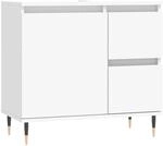 vidaXL Badschrank Wei&szlig; 65x33x60 cm Holzwerkstoff 831596