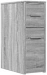 vidaXL Badschrank Schmal mit Rollen Grau Sonoma Holzwerkstoff 855282