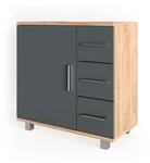 Vicco Waschbeckenunterschrank Ilias Eiche/Anthrazit 60 x 61 cm
