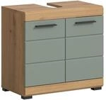 Waschbeckenunterschrank mit T&uuml;ren 60 x 56 x 34 cm Front Salbei FSC&reg;