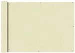 vidaXL Balkon Sichtschutz Oxford-Gewebe 75x600 cm Creme 42337