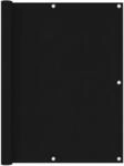 vidaXL Balkon-Sichtschutz Schwarz 120x400 cm Oxford-Gewebe 135065