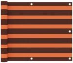 vidaXL Balkon-Sichtschutz Orange und Braun 75x600 cm Oxford-Gewebe 134927