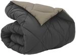 vidaXL Winterbettdecke Hellgrau und Anthrazit 200 x 135 cm Mikrofaser 42025752