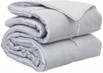 vidaXL Ganzjahresbettdecke Silber 200 x 135 cm Satin und Mikrofaser 42025824