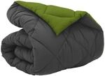vidaXL Winterbettdecke Gr&uuml;n und Anthrazit 200 x 135 cm Mikrofaser 42025680