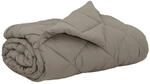 vidaXL Sommerdecke Hellgrau 240 x 200 cm Mikrofaser 42025504