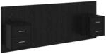 vidaXL Kopfteil mit Schrank 3 Stk Schwarz Eichen-Optik Holzwerkstoff 3416283