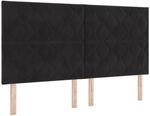 vidaXL LED Kopfteil Schwarz 180 cm Kunstleder 3338549