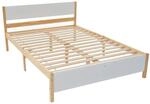 okwish Holzbett 140&times;200 Jugendbett mit Kopfteil und Lattenroste ohne Matratze