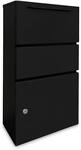 Relaxdays Paketbox Metall Schwarz Abschlie&szlig;bar Wetterfest 82 cm x 44 cm x 22 cm 11,7