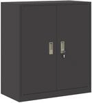 vidaXL Aufbewahrungsschrank Schwarz 80 x 40 x 90 cm Stahl 891682