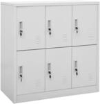 vidaXL Schlie&szlig;fachschr&auml;nke 2 Stk Hellgrau 90x45x92,5 cm Stahl Modell 2