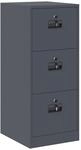 vidaXL Aktenschrank Anthrazit 44 x 50 x 106,5 cm Kaltgewalzter Stahl 891600