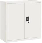 vidaXL Aktenschrank Wei&szlig; 90x40x90 cm Stahl
