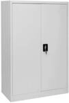 MCW Aktenschrank H17 2 T&uuml;ren Abschlie&szlig;bar Metall 140x90x40cm Grau