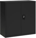 vidaXL Aktenschrank Schwarz 90x40x90 cm Stahl