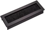 SOTECH Kabeldurchlass TONDO L&auml;nge 150 mm Schwarz Eloxiert mit B&uuml;rstendichtung
