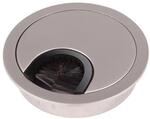 SOTECH Kabeldurchlass Metall &Oslash;80 mm Edelstahloptik Matt mit B&uuml;rstendichtung