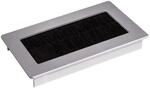 SOTECH Kabeldurchlass TONDO L&auml;nge 100 mm Silber Eloxiert mit B&uuml;rstendichtung