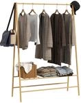 HOMCOM Garderobenst&auml;nder Bambus Naturholz 116L x 43,5B x 160H cm