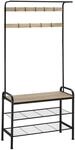 Tectake Garderobenst&auml;nder Alberta Industrial Style Holz und Stahl 85 50 x 36 x 184