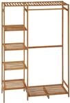 HOMCOM Kleiderst&auml;nder Bambus 90L x 30B x 145H cm Naturholz