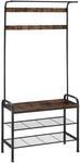 Tectake Garderobenst&auml;nder Alberta Industrial Style Holz und Stahl 85 50 x 36 x 184
