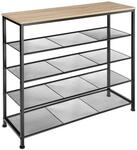 Tectake Schuhregal Sheffield Industrial Style Holz und Stahl 100 x 30 50 x 93 cm