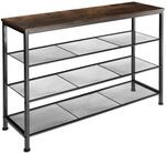 Tectake Schuhregal Portsmouth Industrial Style Holz und Stahl 100 x 30 50 x 72 50 cm